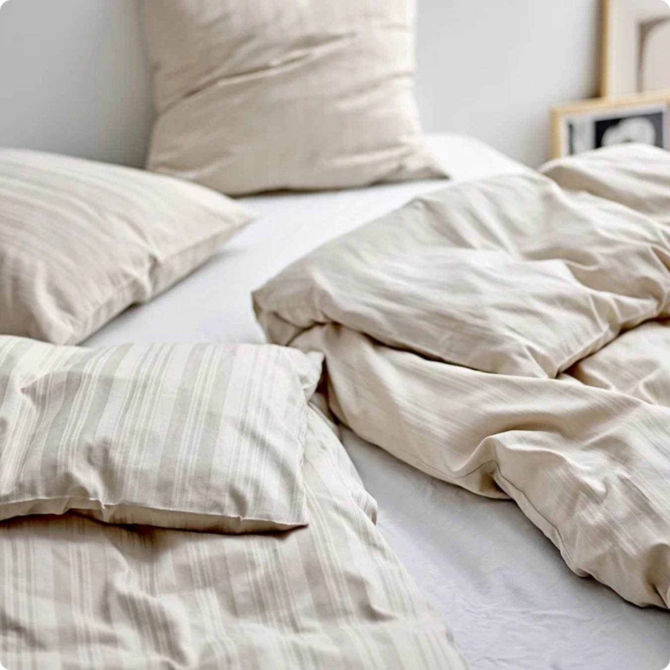 Södahl Sengetøj, Dobbeltdyne 200 x 220 cm i beige, Noble